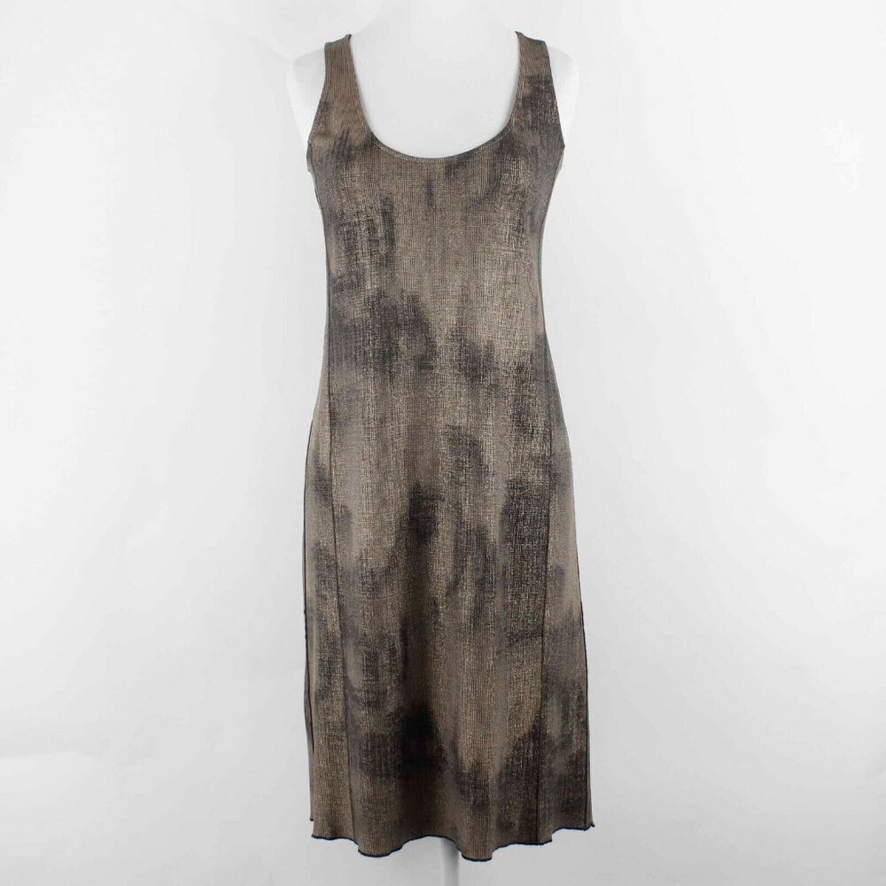 Worth $648 Sz 6 Gold Black Doubleface Laminated Cotton Poly Blazer Dress - Picture 5 of 10